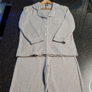 Cosabella Gray Lounge/Pajama Set Long Sleeve Top Elastic Band Bottoms